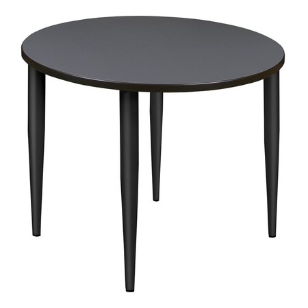 Regency Kahlo Square & Round Tables, 36 W, 36 L, 29 H, Wood, Metal Top, Grey TPL36RNDGYBK